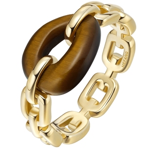 HEFANG何方珠宝咖啡豆链条戒指轻奢趣味优雅女配饰新年礼物