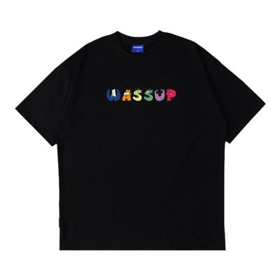 WASSUP潮牌简约字母短袖男