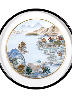 君自在玄关新中式手工雕刻装饰画