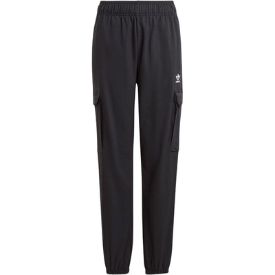 阿迪达斯adidas儿童装新款男女大童工装黑色束脚运动休闲裤IL1846