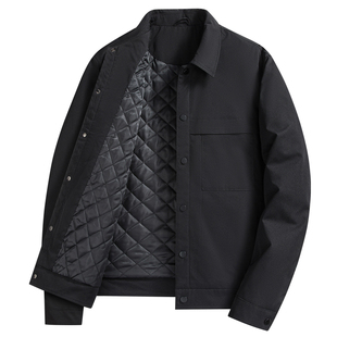 罗蒙加棉加厚夹克男士秋冬季2025新款中青年商务休闲工装外套男款