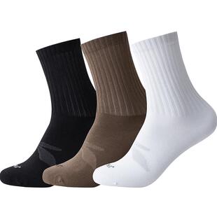 361度2024年冬季新款女三双装百搭长筒袜AAA抗菌亲肤透气吸汗袜子