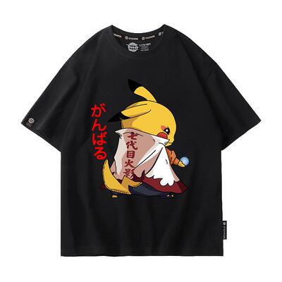 皮卡丘联名短袖T恤男童夏季体恤比卡丘动漫周边儿童衣服童装半袖