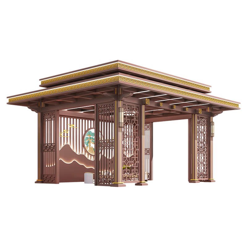 铝合金凉亭阳光房工厂已装样板