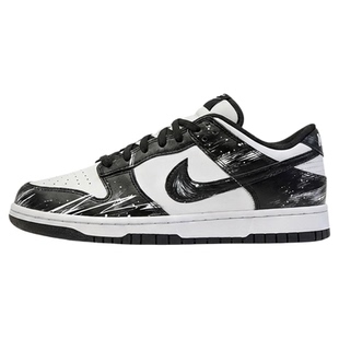 【定制球鞋】NikeDunk熊猫手绘泼墨潮流经典低帮休闲板鞋男女同款