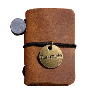 dudumi超小迷你本子便携创意网红笔记本可爱日记本小清新记事本随身手账本挂件钥匙扣风复古风手工手绘牛皮本