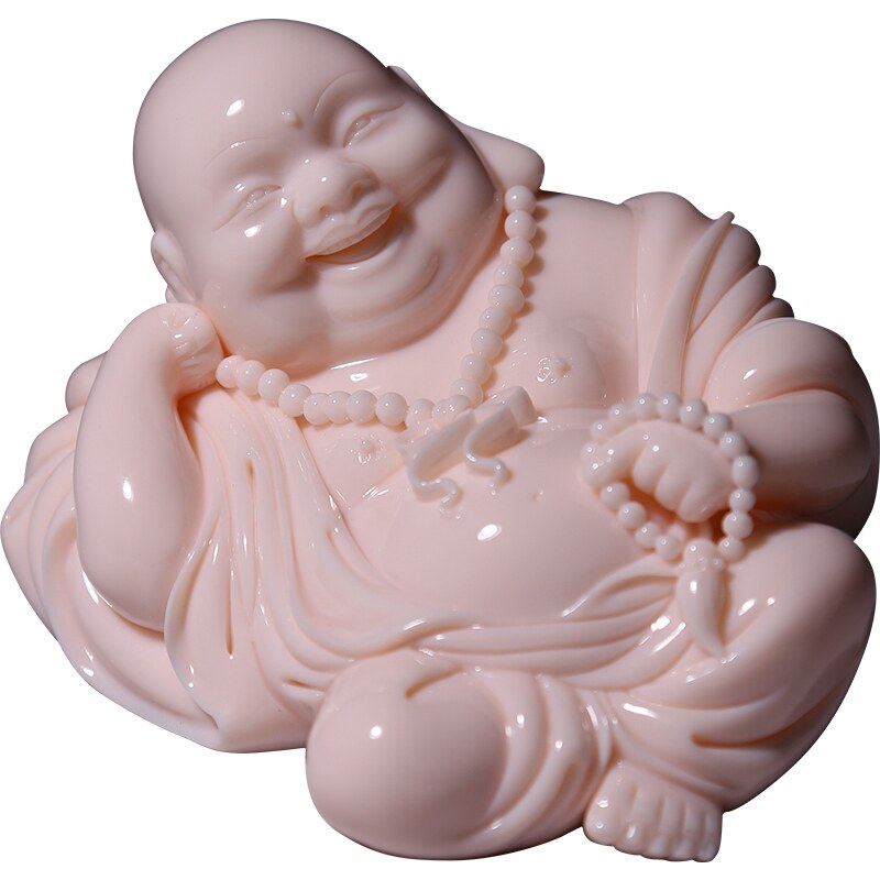 微美陶瓷5寸卧佛汽车车载摆件