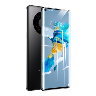 适用华为mate40钢化膜mate40pro手机膜pro+40e的rs新款曲屏全屏覆盖epro全包mete全胶水凝huawei保护pr0贴膜