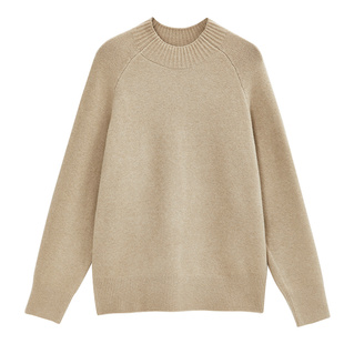 【储格】线状绞花纹理针织羊毛衫男冬季加厚款打底衫落肩男士外套