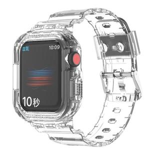 适用苹果applewatch10/9手表表带iwatchS11透明S9保护壳7冰川一体Ultra2运动S8手表带SE硅胶S7男女款S6配件S5