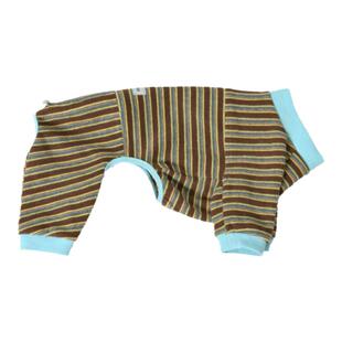 Lazyeazy宠物狗狗衣服加厚四脚衣条纹打底衫内搭秋冬保暖中小型犬