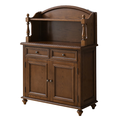 宜宝易森美式餐边柜实木置物架