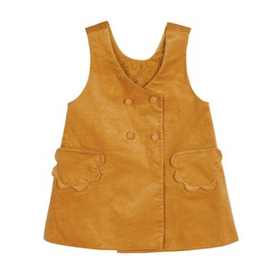 NORNOR女童娃娃领森系套装25新款冬装加绒保暖好看儿童洋气背心裙