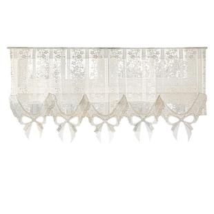 美式高级感法式半截窗帘厨房半帘短帘拱形门蕾丝纱帘走廊遮挡门帘