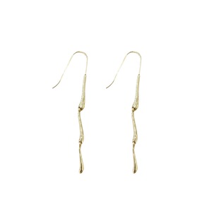 Mora Jewelry 复古长款雨滴修脸型耳钩 韩剧女主徐睿知同款耳环女