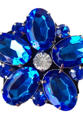 手工宝石品牌糖果色水晶促销鞋花