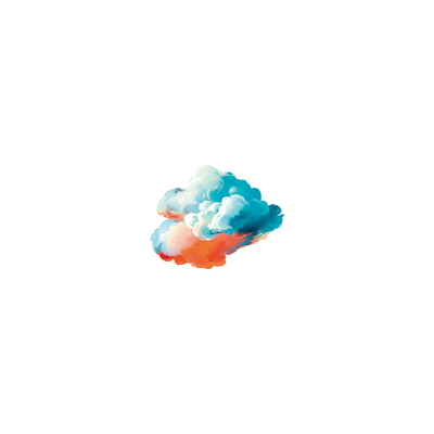 火烧云晚霞贴纸原创国潮云彩