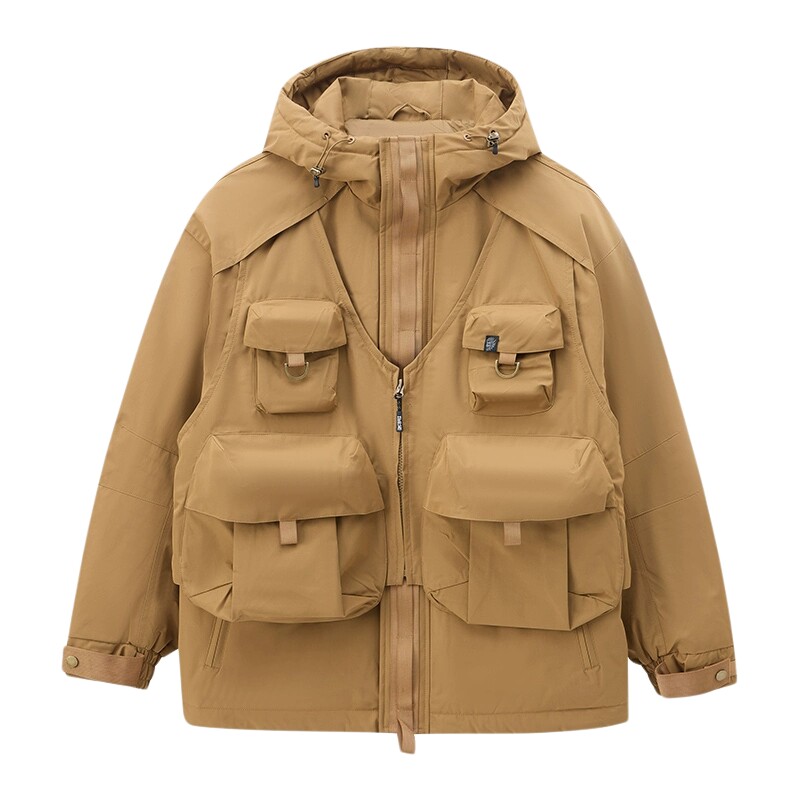 ONIARAI/鬼洗鬼洗25春季机能风多口袋可脱卸马甲羽绒服男 B340220