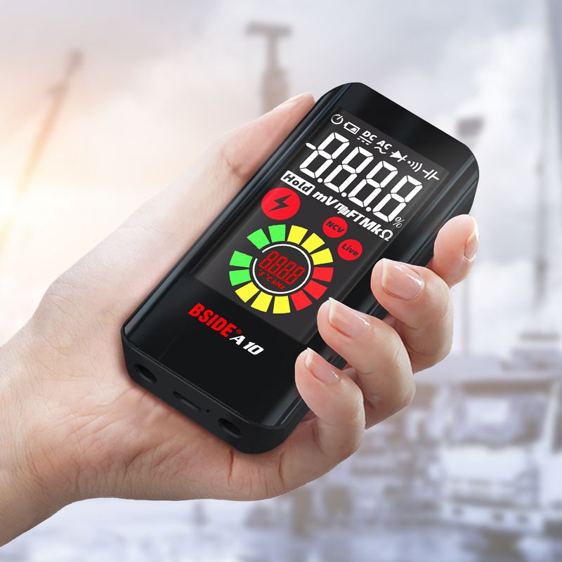 源头工厂A10智能迷你万用表二极管电容功能多用彩屏电工仪表温度