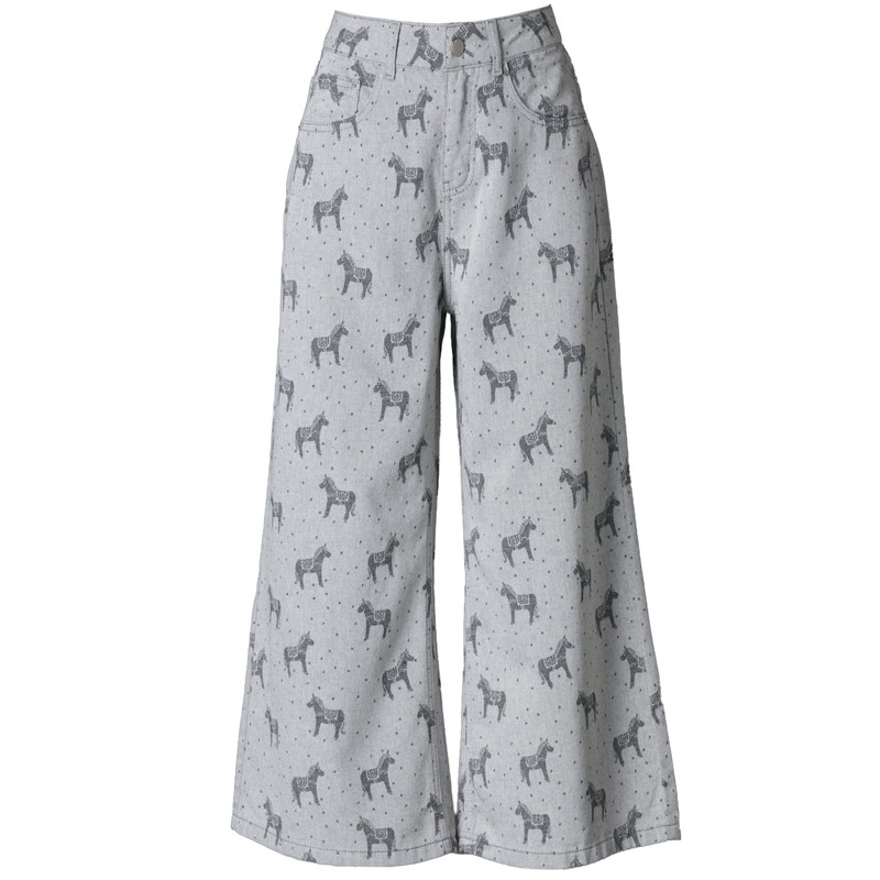 阔腿八分薄款天丝棉混纺牛仔女裤