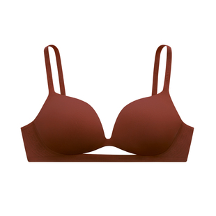 内衣女聚拢小胸深V显大软支撑无痕收副乳防下垂细肩带美背文胸罩