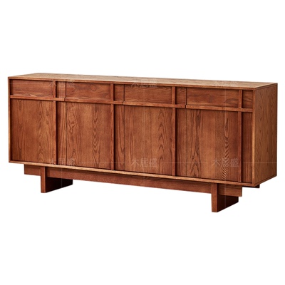 法式复古实木餐边柜置物