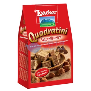 意大利进口locker莱家迷你威化夹心饼干小包装粒粒休闲零食125g