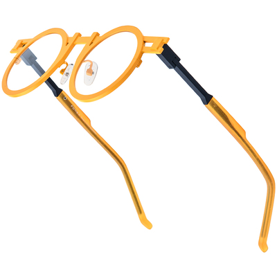 FONEX时尚纯钛圆形可配镜眼镜架