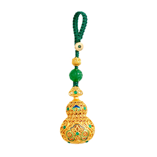 珐琅彩镂空香囊葫芦车钥匙扣挂件高级感可打开福禄包挂饰男女礼物
