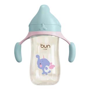 bun贝优能大象吸管杯儿童学饮杯宝宝喝水喝奶两用鸭吸嘴杯配件