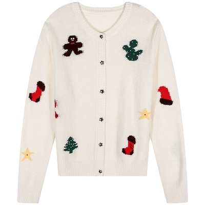 落落狷介羊毛长袖针织衫女