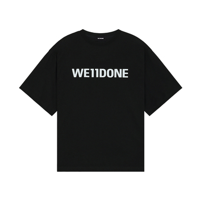 WE11DONE26春季新品男女同款经典LOGO短袖T恤简约休闲宽松日常