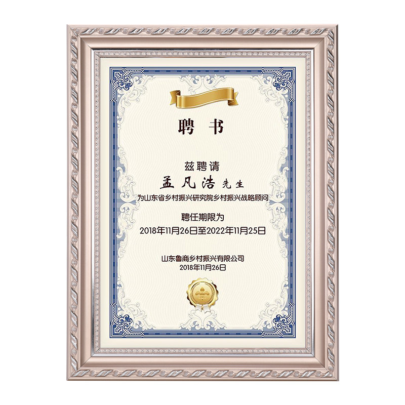 保护套画框摆放工商营业执照定制