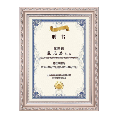 保护套画框摆放工商营业执照定制