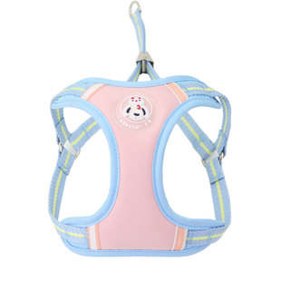 狗狗牵引绳小型犬胸背带泰迪比熊博美防挣脱不勒脖遛狗绳狗脖圈