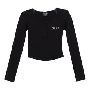 CBXLAB街舞潮牌高弹柔软爵士排扣小衫秋冬kpop跳舞内搭辣妹上衣女