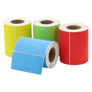 码来乐彩色铜版标条码签纸60*40x30*32*19*100*150mm不干胶标签打印机贴纸热转印铜板红黄蓝绿紫棕色商品粘贴