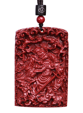 保真朱砂天师钟馗吊坠项链男女