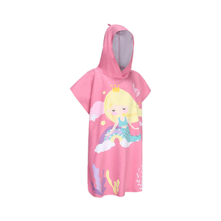 迪卡侬速干浴巾儿童游泳浴巾斗篷浴袍吸水速干防晒浴巾沙滩巾IVK2