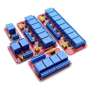 1/2/4/6/8路 5V12V24V继电器模块光耦隔离支持高低电平触发单片机