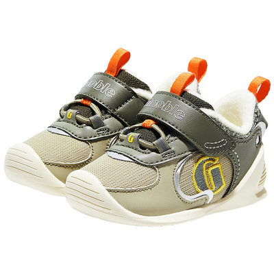 基诺浦机能鞋冬款婴幼儿宝宝防滑保暖学步站鞋TXGB2028