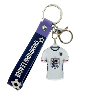 2026世界杯欧冠球星梅西C罗足球球衣队徽小纪念品背包钥匙扣挂件