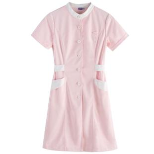 乐倍康护士制服美容院工作服长袖女医院导诊服小立领A字摆连衣裙