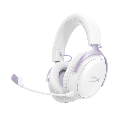 HyperX极度未知飓风3S加强版薰衣草紫无线游戏耳机头戴式七夕礼物