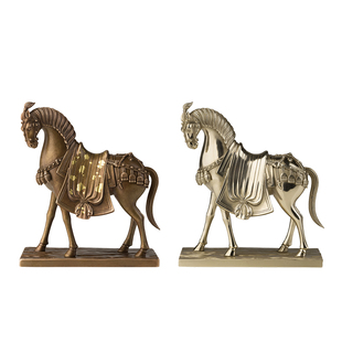 铜师傅《吉祥骏马》客厅桌面铜马摆件 家居装饰开业马到成功摆件