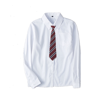 短袖衬衫领带男生衬衣班服演出服