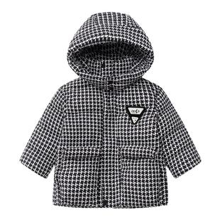 胖胖象2025新款儿童格子款棉衣外套中大童保暖棉袄反季男女童棉服