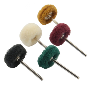 拉丝金属不锈钢打磨头双层百洁布磨头带柄羊毛纤维尼龙抛光电磨头