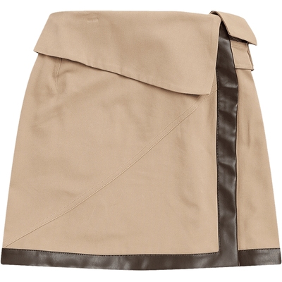 IT女装半身裙新品摩登皮革