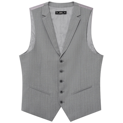 JDV商场同款灰色条纹正装马甲